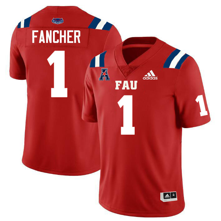 Florida Atlantic Owls #1 Cameron Fancher College Football Jerseys Stitched-Red